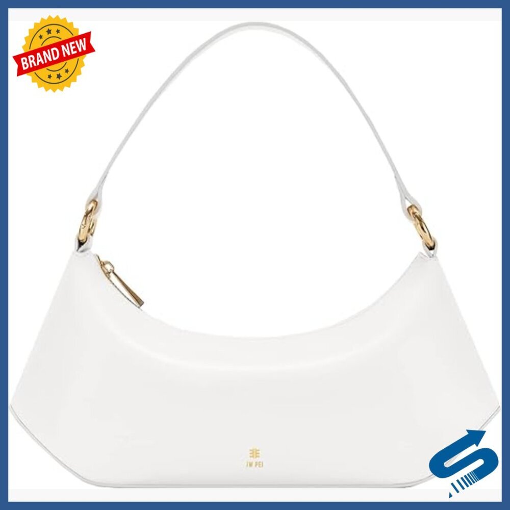 Vegan Leather Hobo Shoulder Bag with Detachable Strap, Medium Size